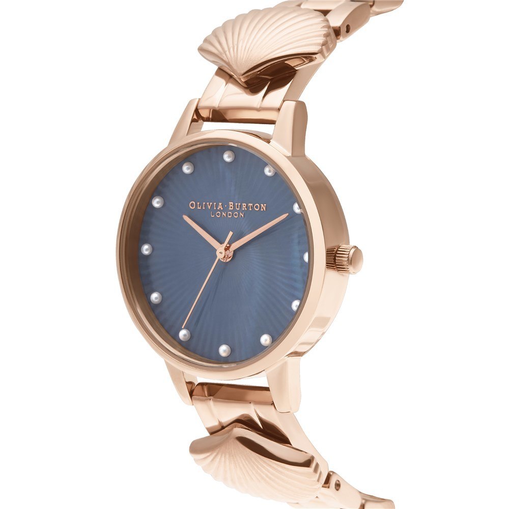Olivia Burton Mermaid Rose gold & Navy Watch 
