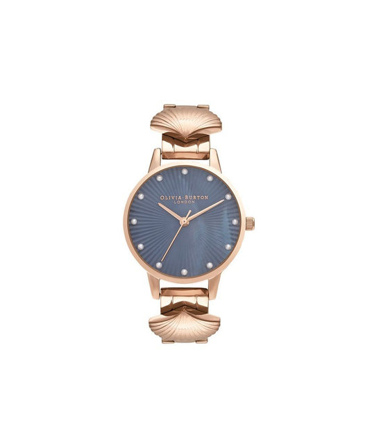 Olivia Burton Mermaid Rose gold & Navy Watch 