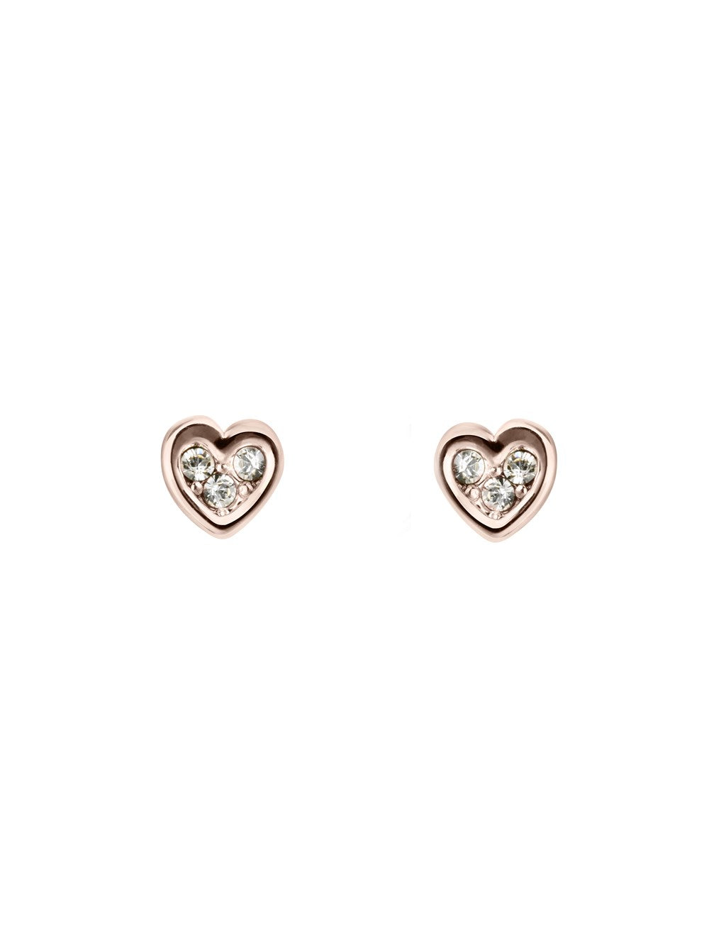Ted Baker Rose Gold Small Heart Earrings