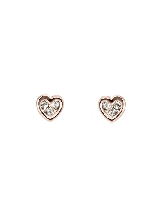 Ted Baker Rose Gold Small Heart Earrings