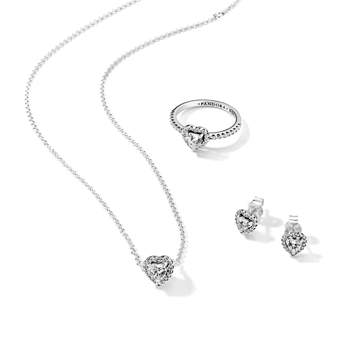 Pandora Elevated Heart Stud Earrings
