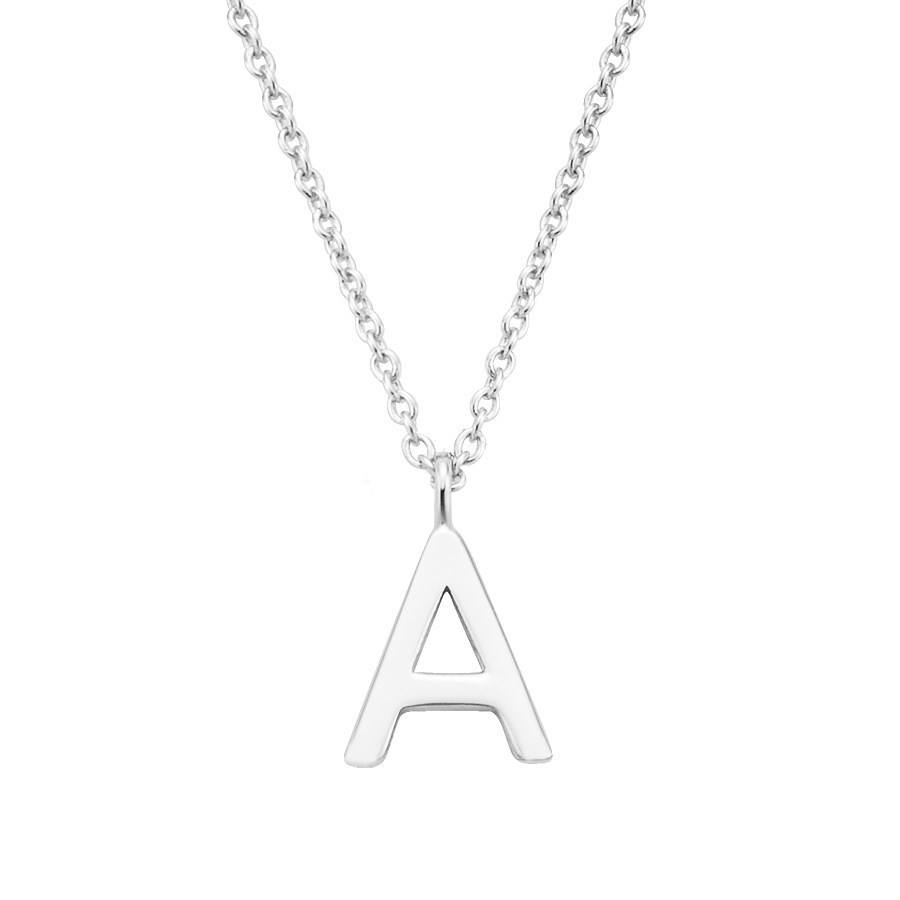 Argento Silver Letter Initial Necklace