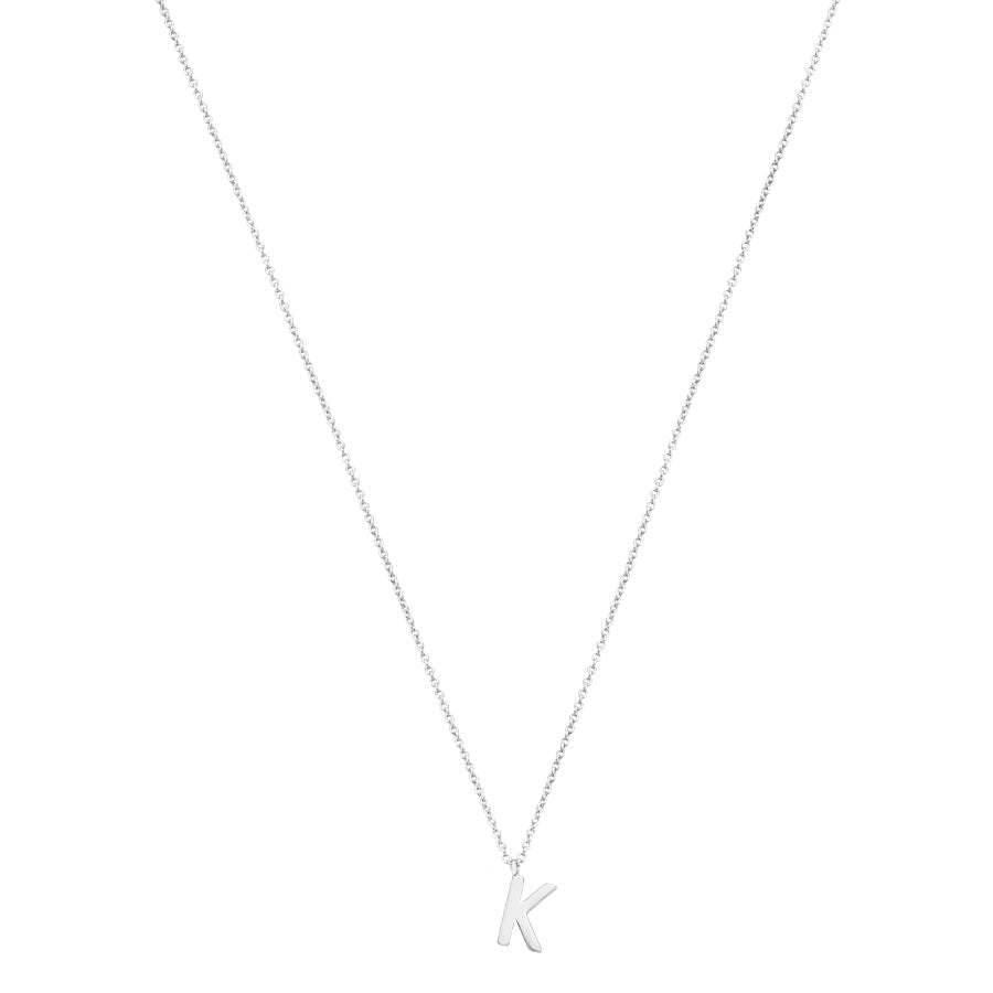 Argento Silver Letter Initial Necklace