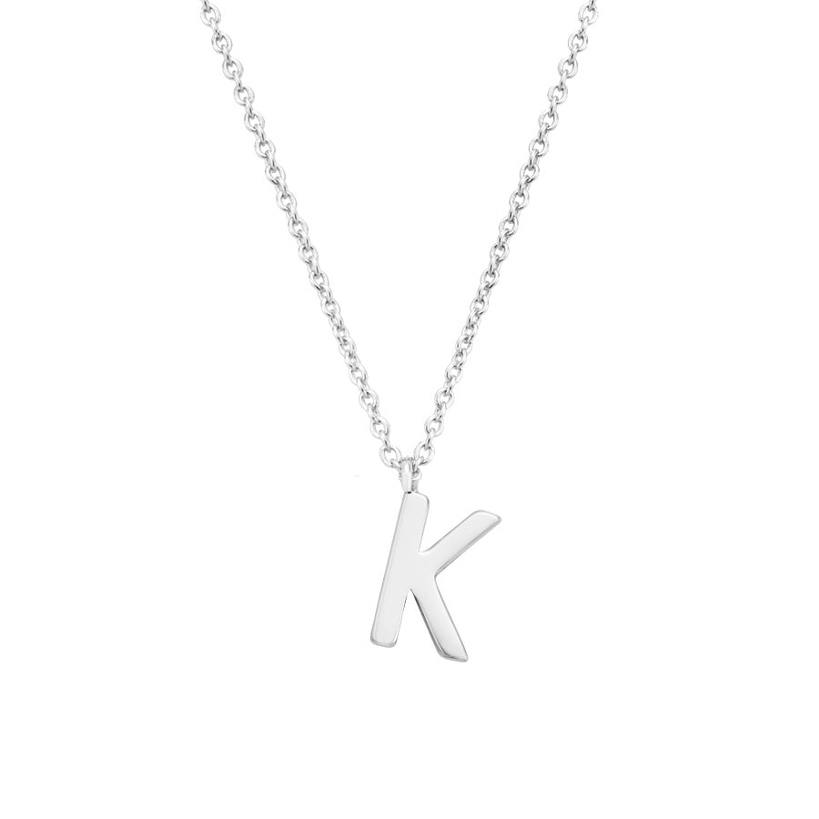 Argento Silver Letter Initial Necklace
