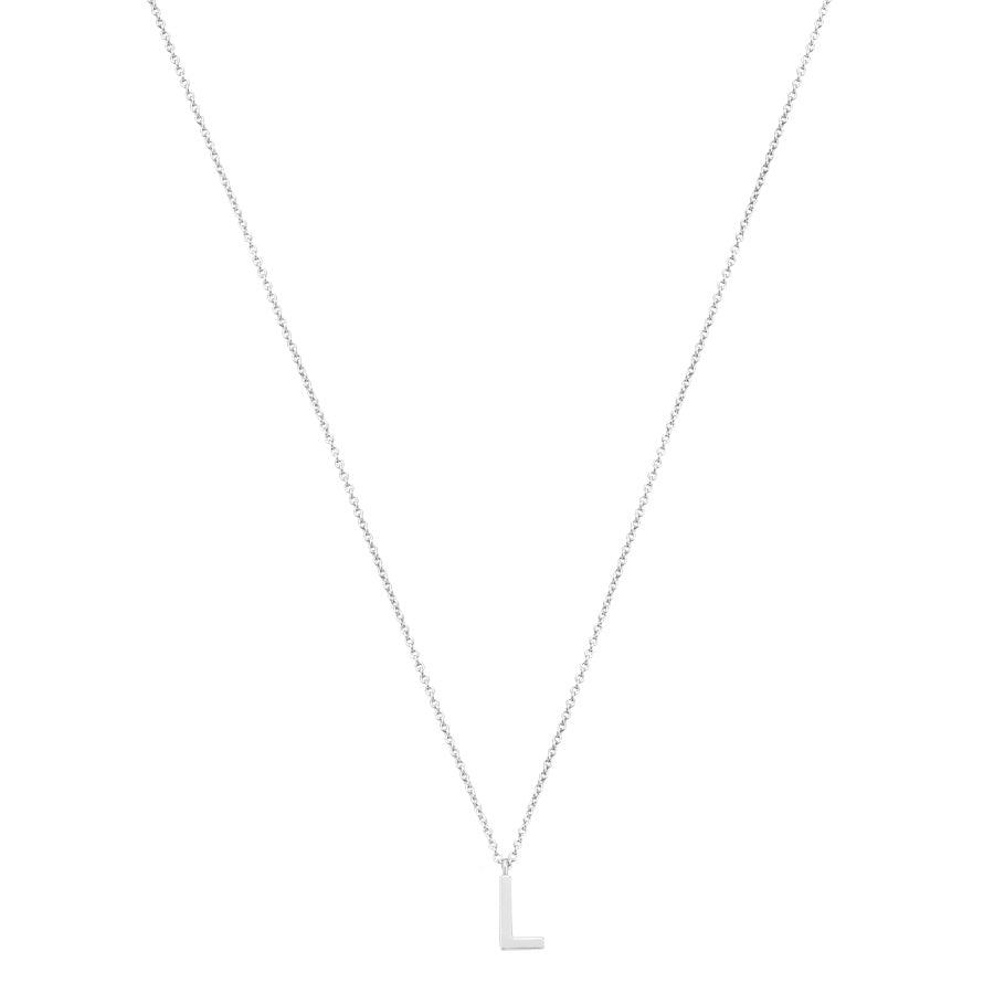 Argento Silver Letter Initial Necklace