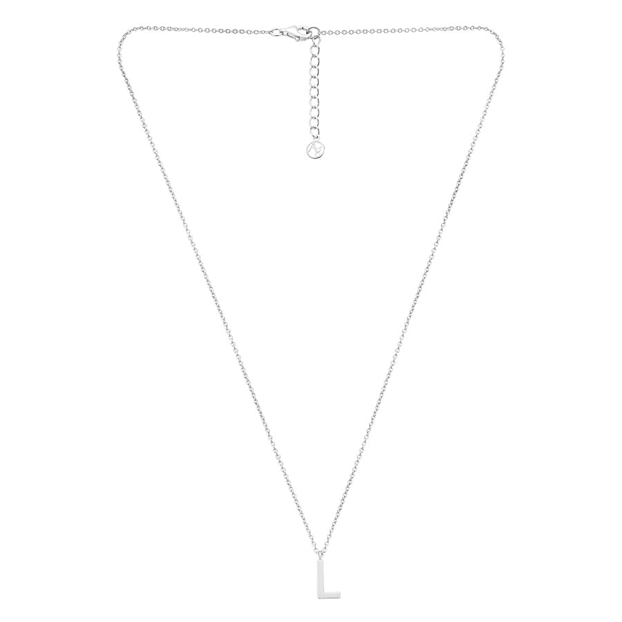 Argento Silver Letter Initial Necklace