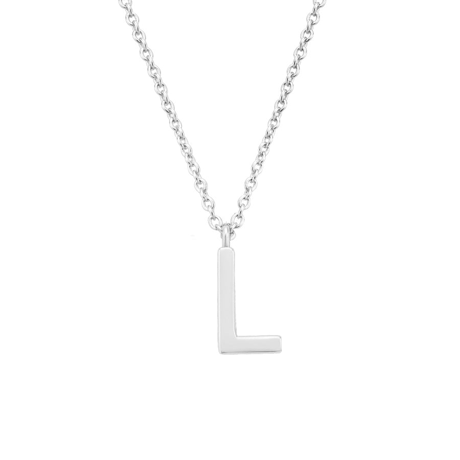Argento Silver Letter Initial Necklace