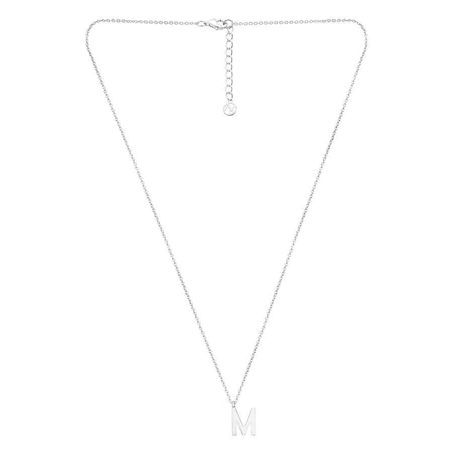 Argento Silver Letter Initial Necklace