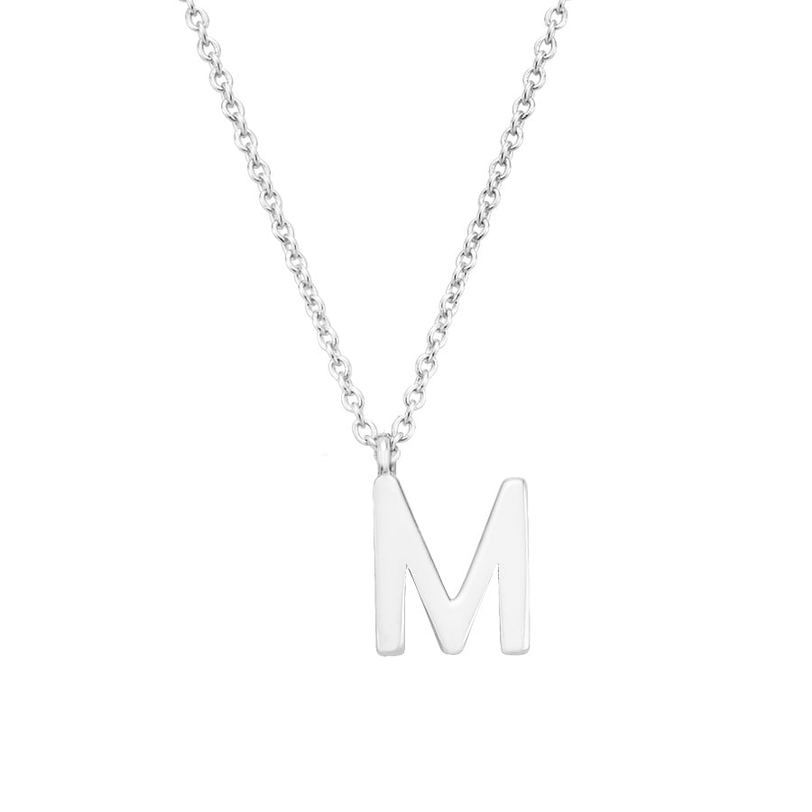 Argento Silver Letter Initial Necklace