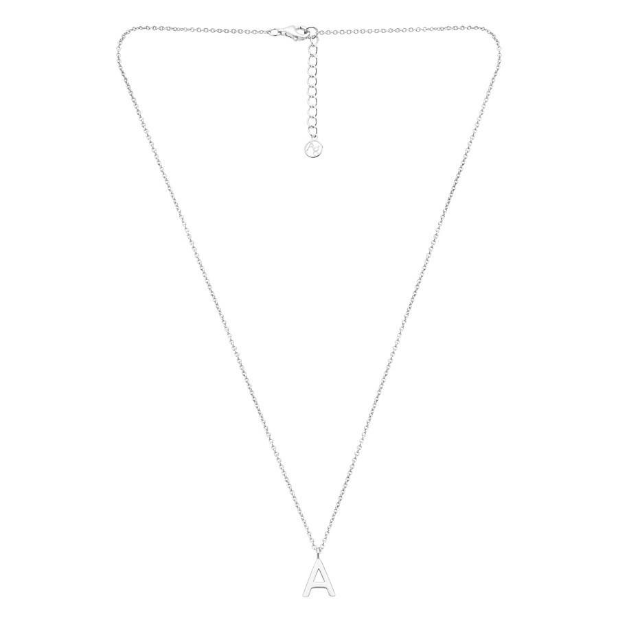 Argento Silver Letter Initial Necklace