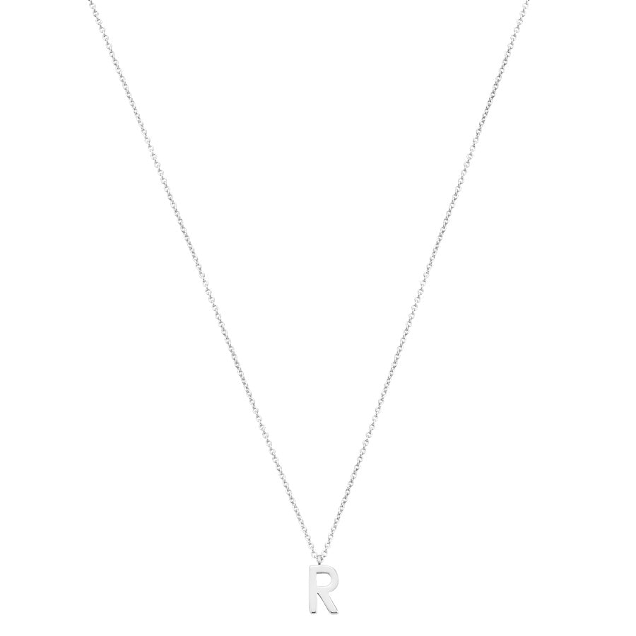 Argento Silver Letter Initial Necklace