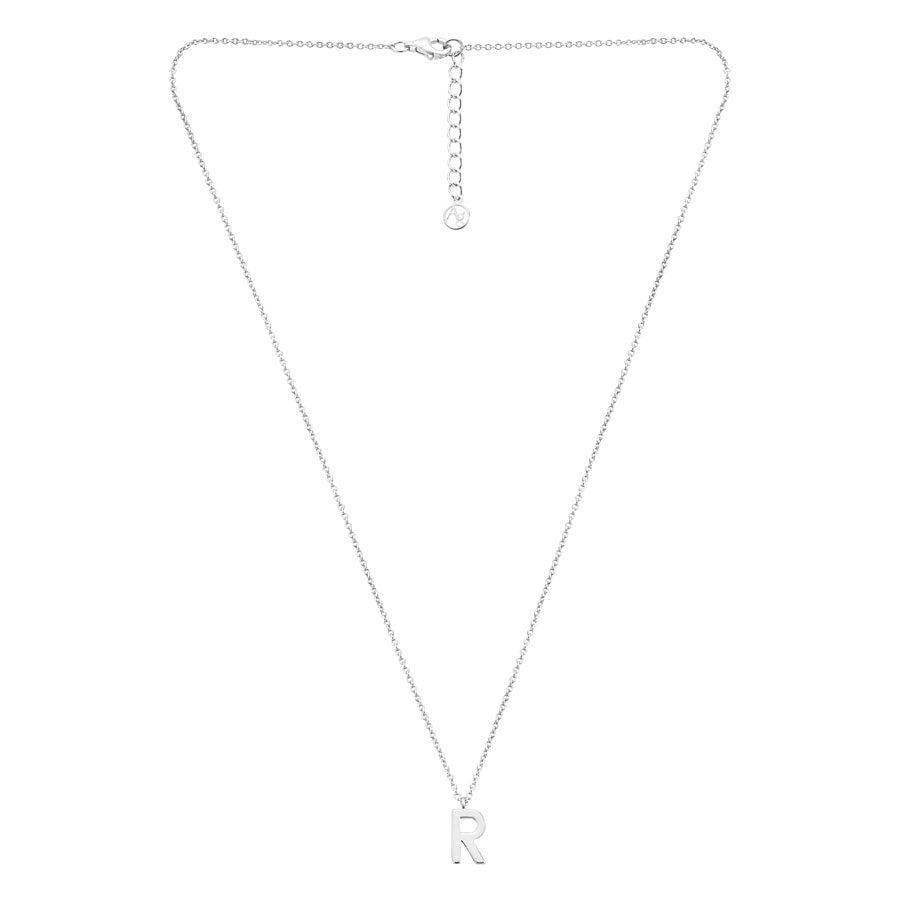 Argento Silver Letter Initial Necklace