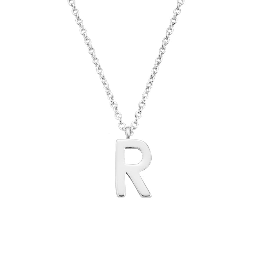 Argento Silver Letter Initial Necklace