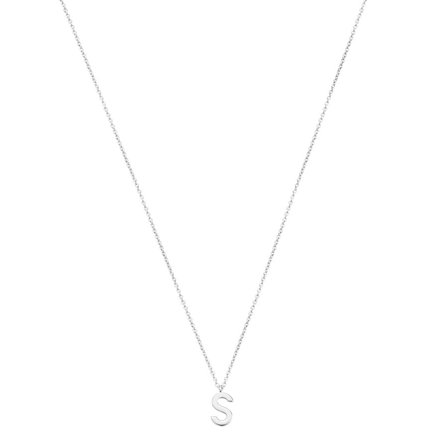 Argento Silver Letter Initial Necklace
