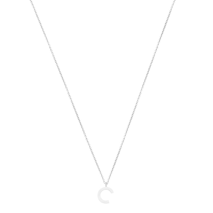 Argento Silver Letter Initial Necklace