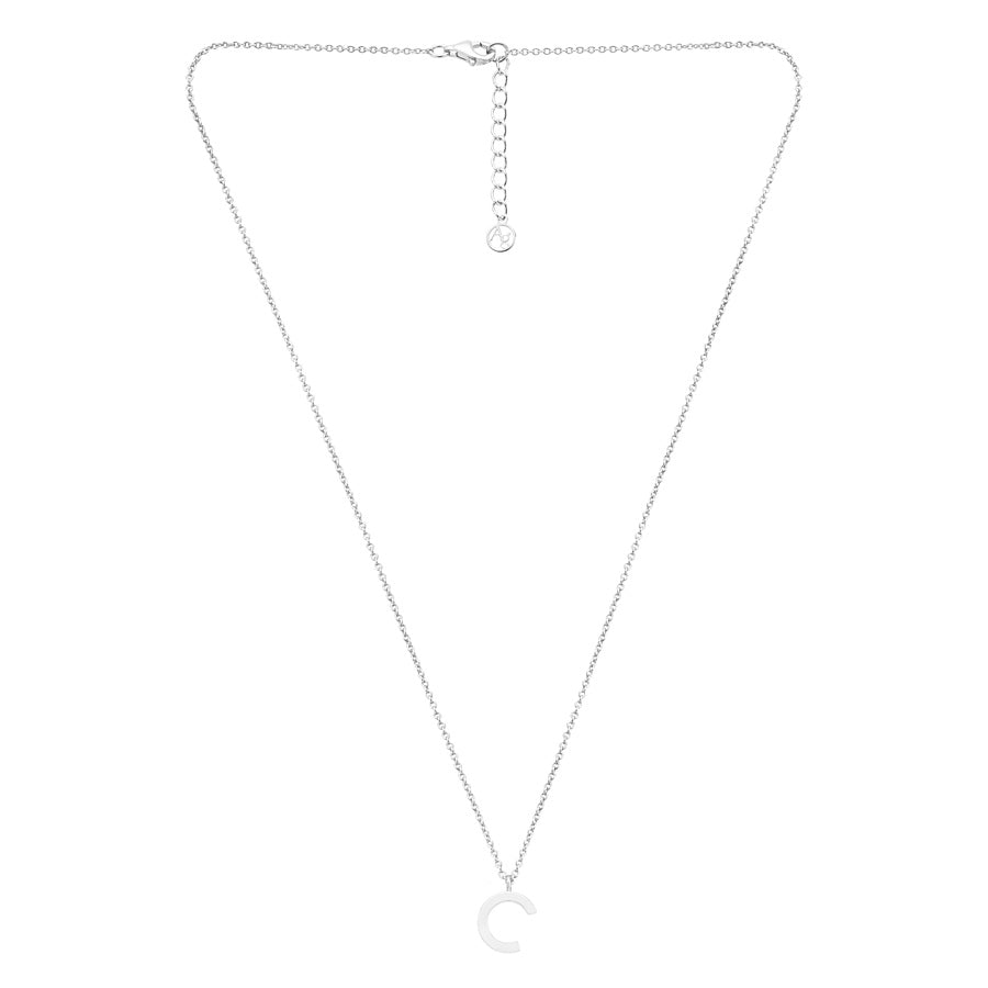 Argento Silver Letter Initial Necklace