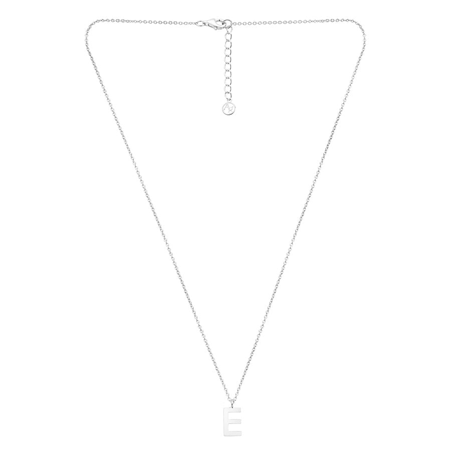 Argento Silver Letter Initial Necklace