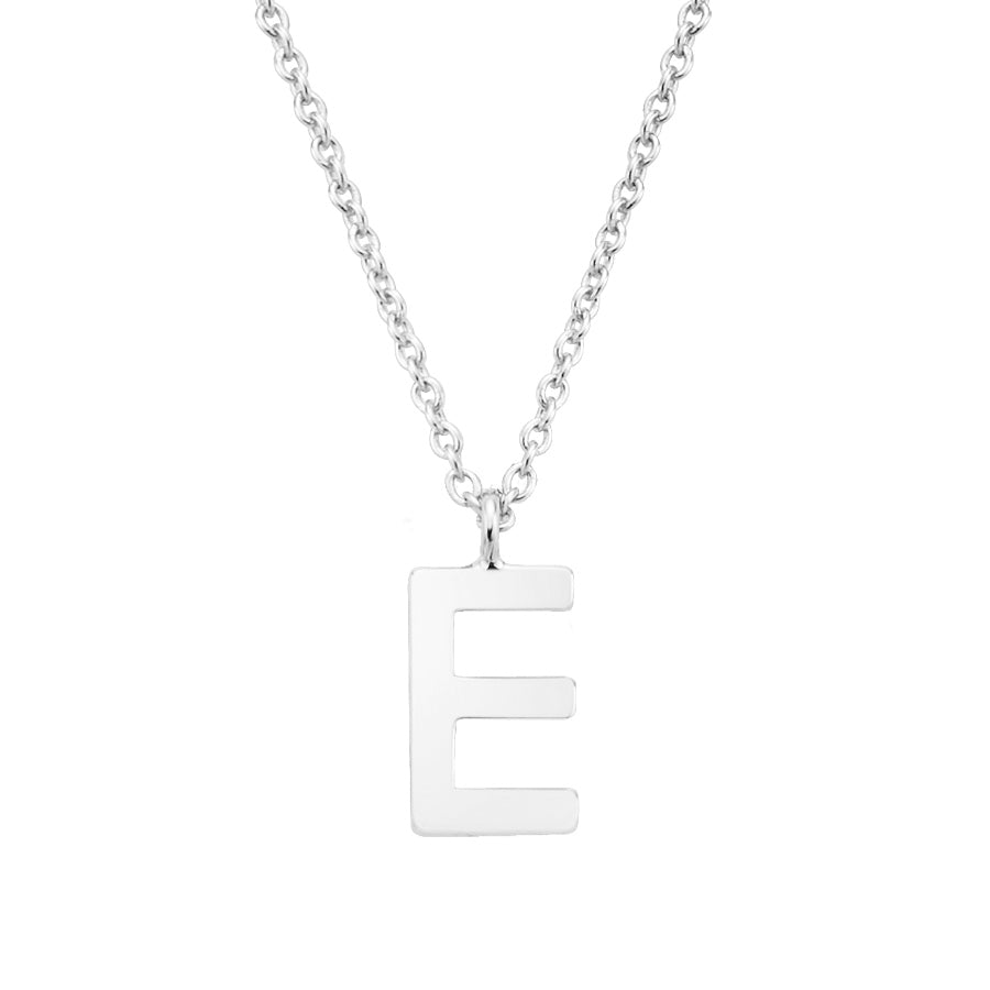 Argento Silver Letter Initial Necklace