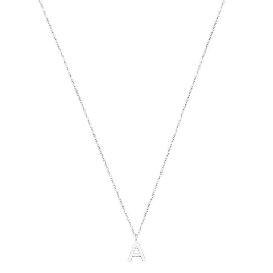 Argento Silver Letter Initial Necklace