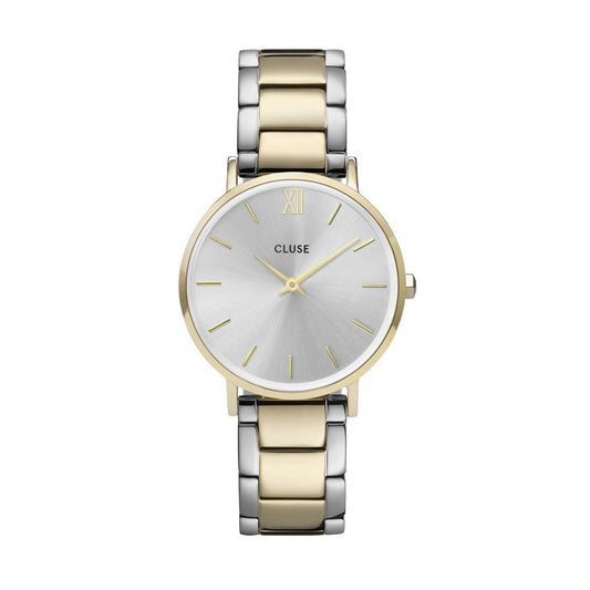 CLUSE Minuit Trio Link Gold + Silver Watch 
