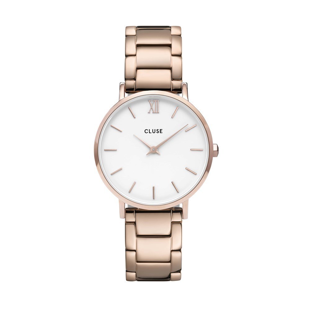 CLUSE Minuit Trio Link Rose Gold Watch 