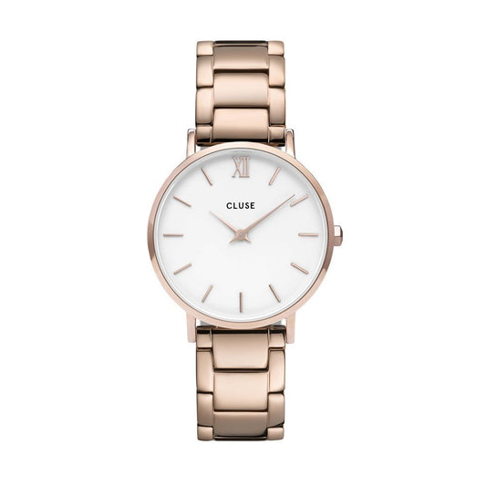 CLUSE Minuit Trio Link Rose Gold Watch 