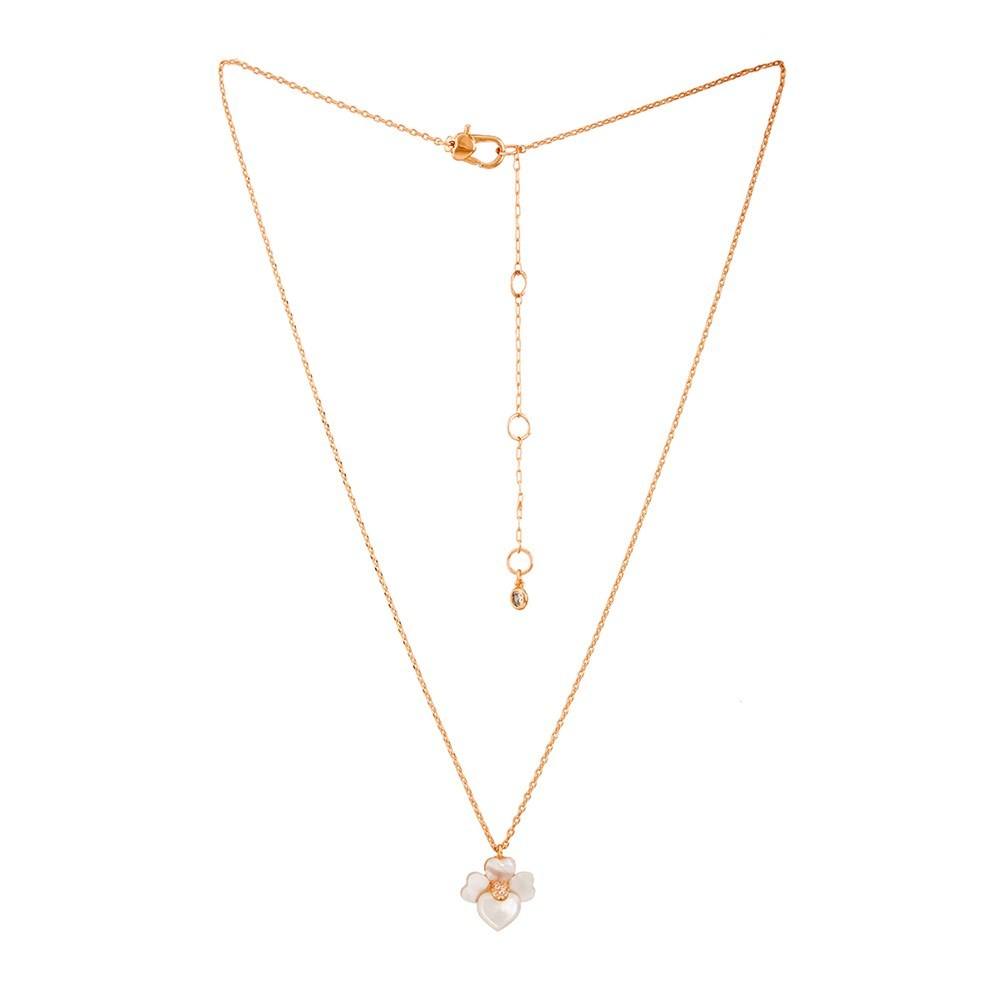 Kate Spade New York Rose Gold Cream Orchid Necklace