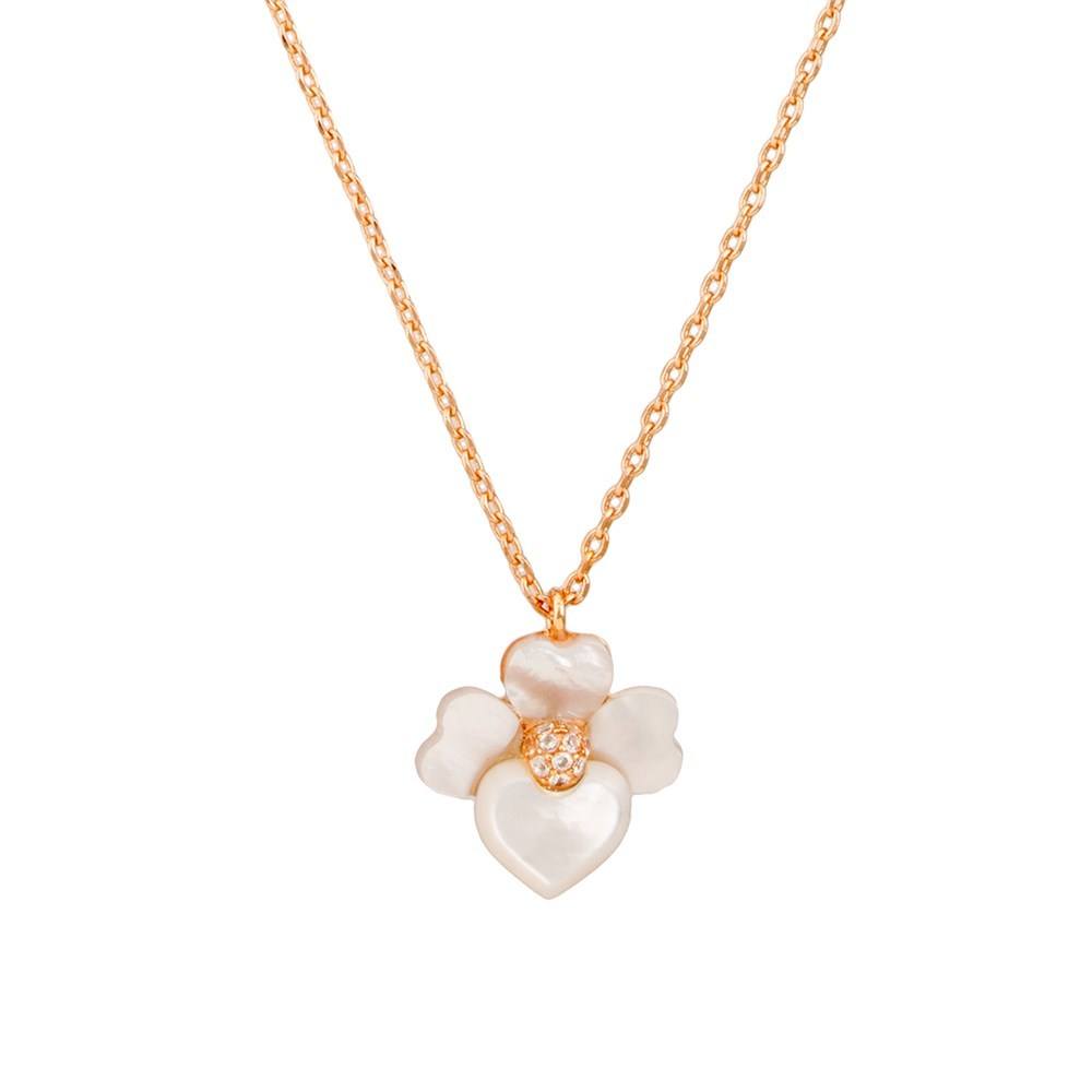 Kate Spade New York Rose Gold Cream Orchid Necklace