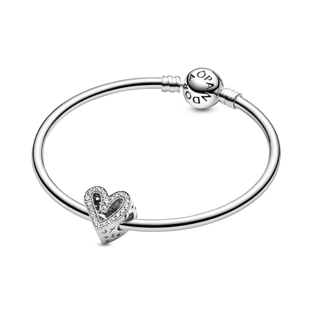 Pandora Sparkling Freehand Heart Charm