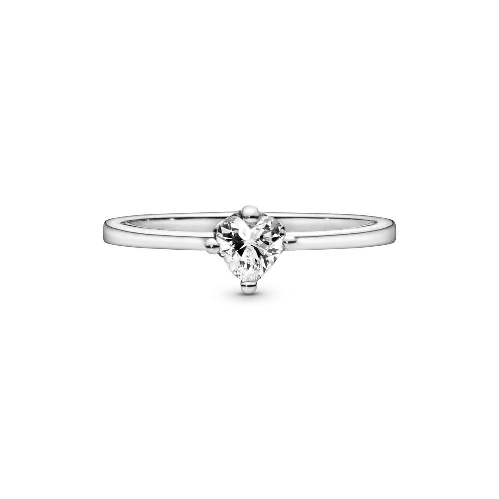 Pandora Clear Heart Solitaire Ring