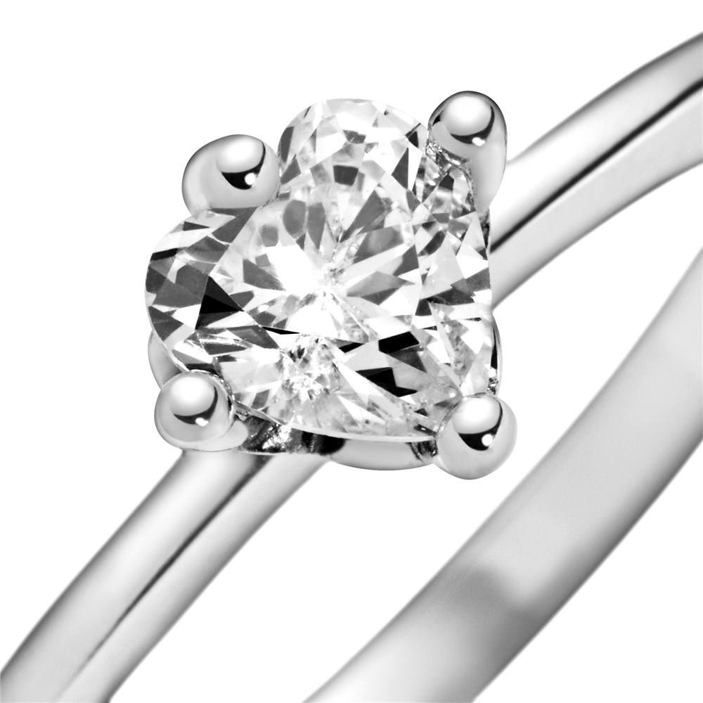 Pandora Clear Heart Solitaire Ring