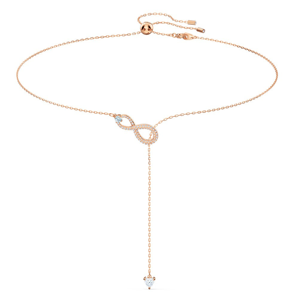 Swarovski Infinity Rose Gold Y Necklace