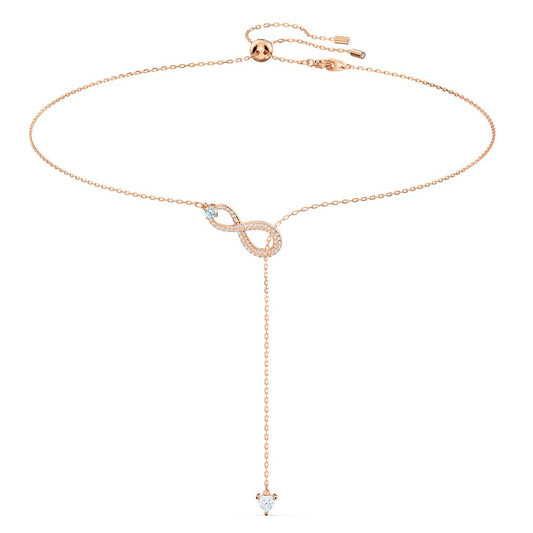 Swarovski Infinity Rose Gold Y Necklace