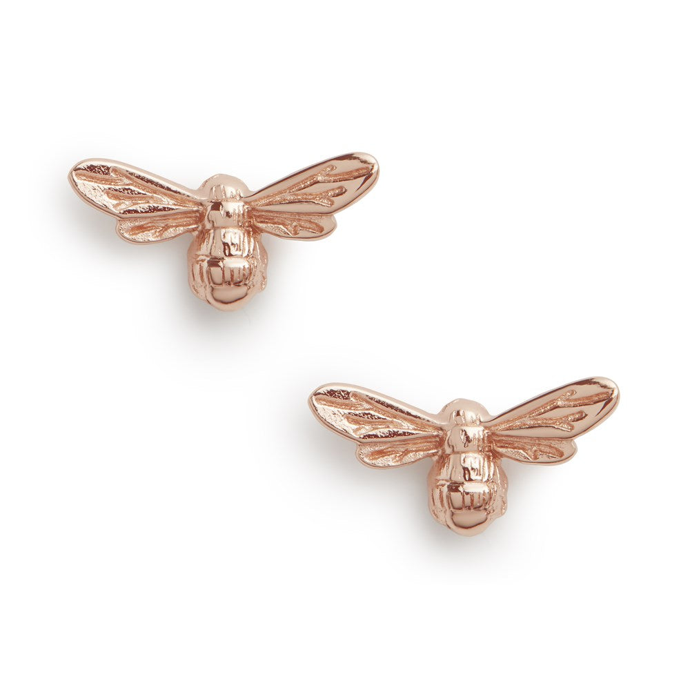 Olivia Burton Lucky Bee Rose Gold Earrings