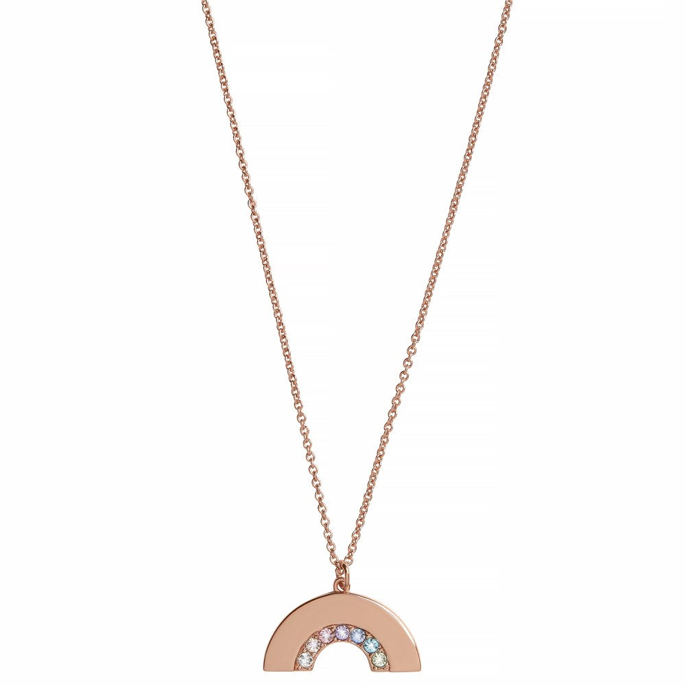 Olivia Burton Rose Gold Rainbow Necklace
