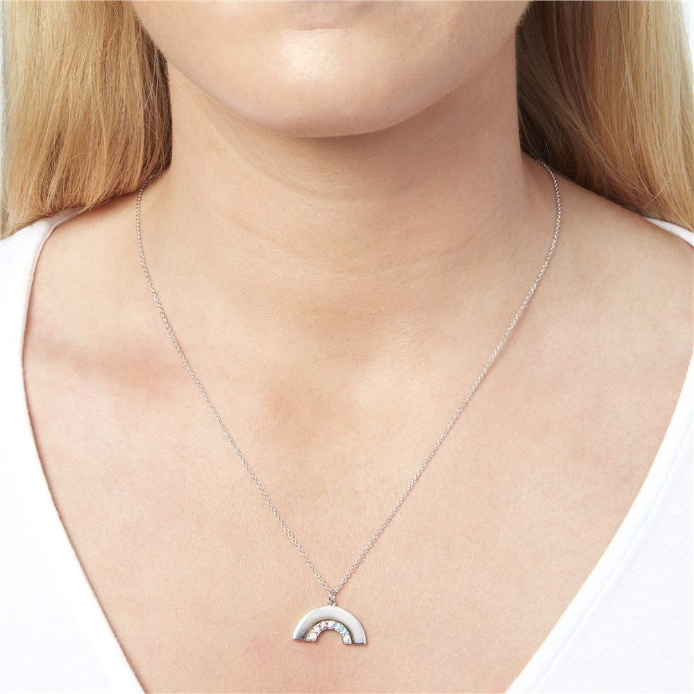 Olivia Burton Silver Rainbow Necklace