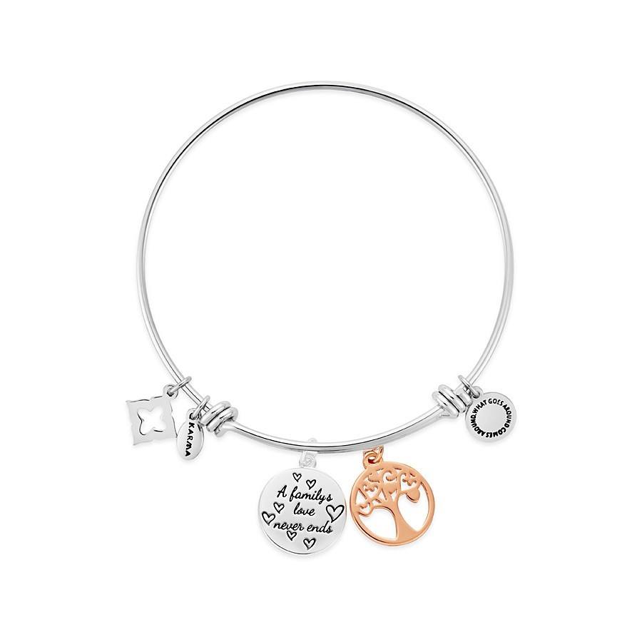 Karma Mixed Metal Family Tree Bangle
