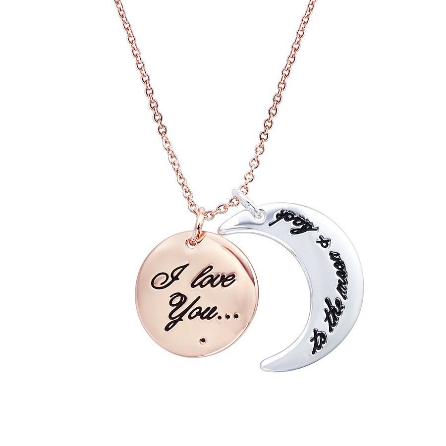Karma Mixed Metal To The Moon Necklace
