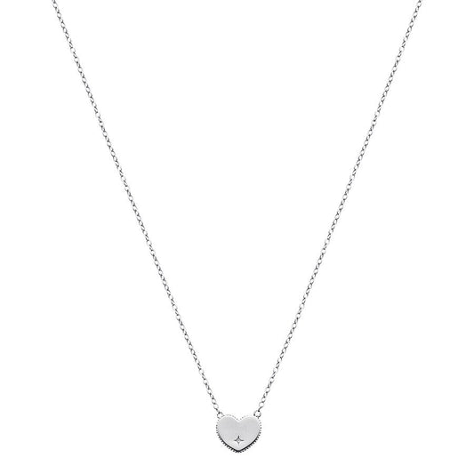 Argento Silver Mum Heart Necklace