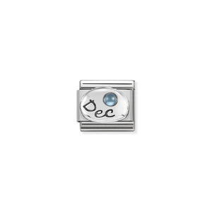 Nomination December Light Topaz Oxidised Birthstone Charm