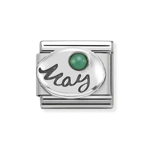 Nomination May Emerald Stone Birthstone Charm