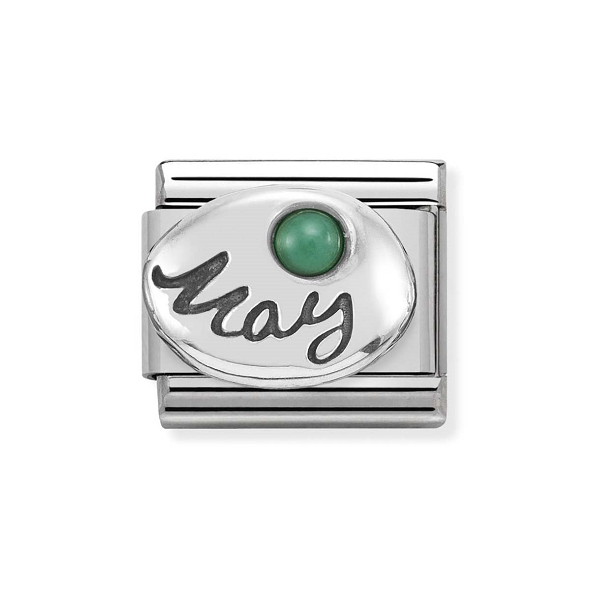 Nomination May Emerald Stone Birthstone Charm