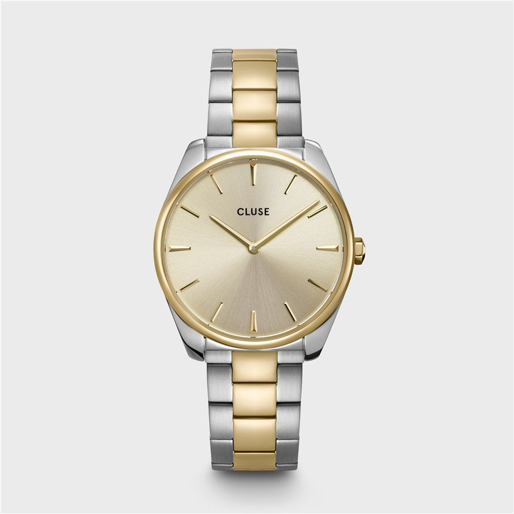 CLUSE Feroce Gold + Silver Link Watch 