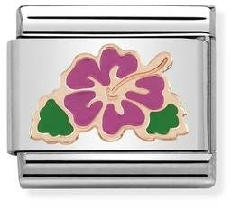 Nomination Pink Fuchsia Flower Charm 