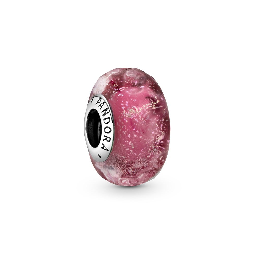 Pandora Wavy Pink Murano Glass Charm