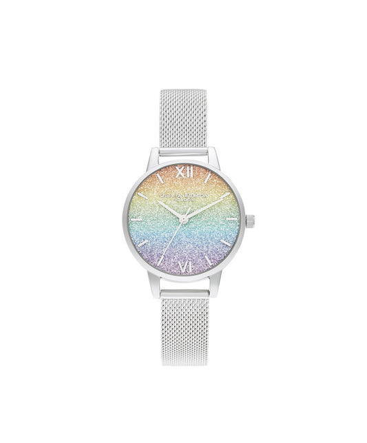 Olivia Burton Rainbow Silver Wishing Wave Watch 