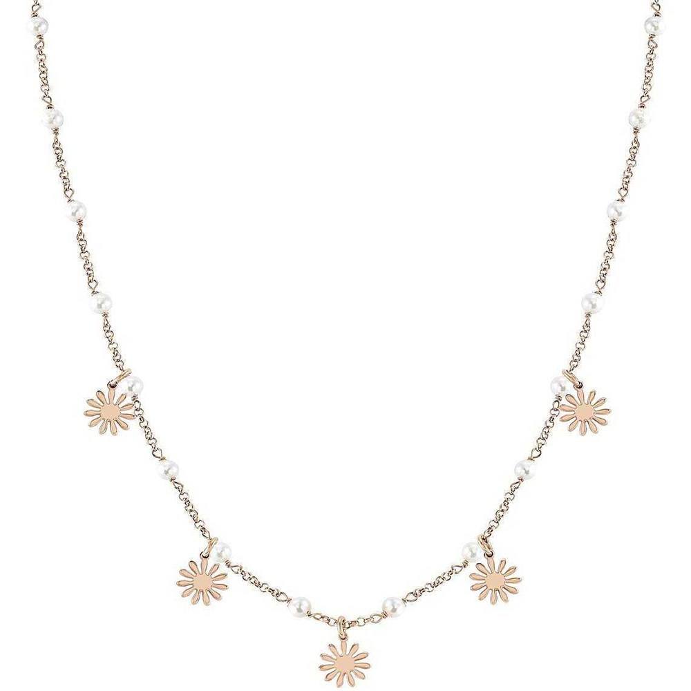 Nomination Rose Gold Mon Amour Pearl Daisy Chain Necklace 