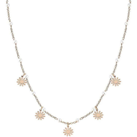 Nomination Rose Gold Mon Amour Pearl Daisy Chain Necklace 