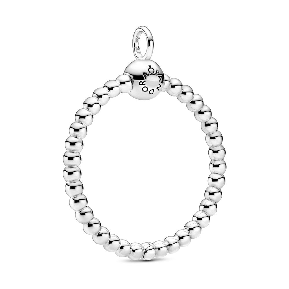 Pandora Medium Silver Beaded O Pendant