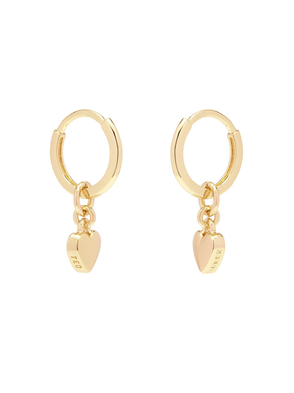 Ted Baker Gold Tiny Heart Huggie Earrings